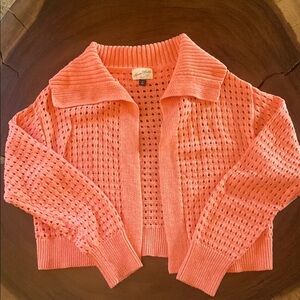 Universal Thread Coral Open-Knit Sweater/ Size Medium